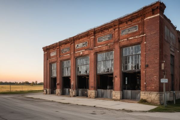 Historic welding shop exterior showing decades of Missouri industrial heritage